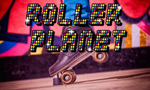 Logo van Roller Planet, om te komen rolschaatsen bij Jimmy's Speelparadijs